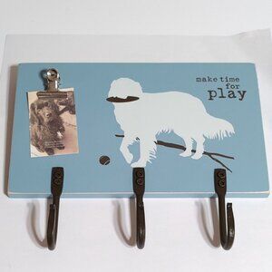 Primitives by Kathy - Make Time for Play - Wood Hook Leash Board